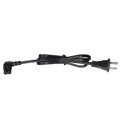 Cable de Alimentación Eléctrica para 120-240 Vca / 1 Metro (3.28 Pies) / 2 Clavijas Tipo Americano / Conector en Forma Tipo L
