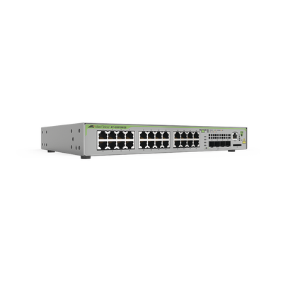 Switch Administrable CentreCOM GS970M, Capa 3 de 24 Puertos 10/100/1000 Mbps + 4 SFP Gigabit