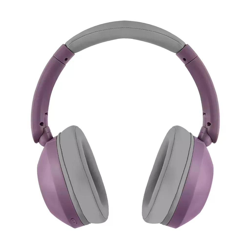 DIADEMA PERFECT CHOICE BLUETOOTH/ALAMBRICO 3.5MM USB C MORADO/BLANCO