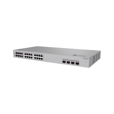 Switch de Acceso eKit Administrable / Capa 2 / 24 Puertos PoE+ Gigabit + 2 Puertos SFP (2.5 Gbps) + 2 Puertos SFP+ /  PoE Perpetuo / Presupuesto PoE 195 W / Sin licenciamiento
