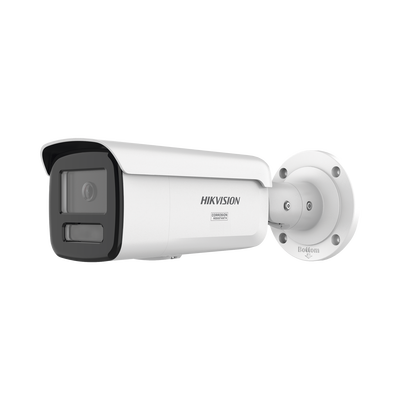 [Dual Light + ColorVu 3.0 + HikAI] Bala IP 8 Megapixel / Lente 4 mm / 60 mts IR + Luz Blanca / Exterior IP67 / Estrobo Azul y Rojo / WDR 130 dB / ACUSENSE 3.0 / Metal / NEMA 4X / ACUSEARCH