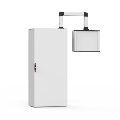 Gabinetes para pantalla HMI Industrial de Acero / 400x600x210 mm (15.7x23.6x8.3 in) / IP55 IK10 / Compatible con Montaje de Brazo Oscilante / Placa Frontal Removible