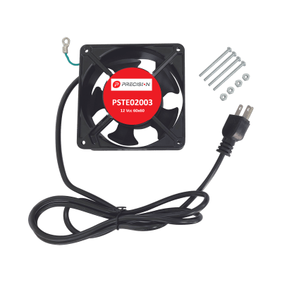 Ventilador de 110 Vca de 12 x 12 cm con Cable y Tornillería