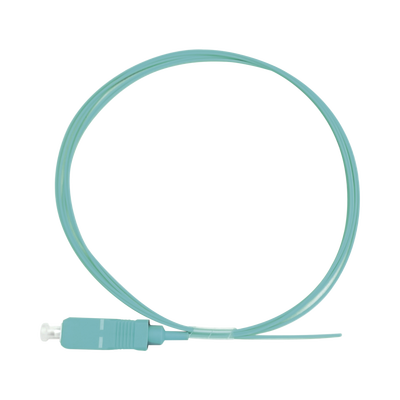 Pigtail de Fibra Óptica Simplex SC, PVC, OM3 50/125, Aqua, 1 Metro (3.28 Pies)