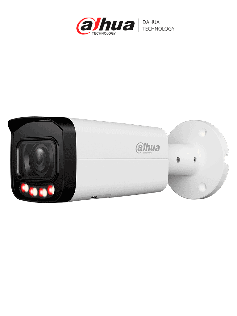 DAHUA DH-IPC-HFW2849T-ZAS-IL Cámara IP Bullet de 8 Megapíxeles/ Motorizado/ IR de 60 Mts/ Iluminador Dual inteligente/ 113°/ H.265+/ SMD+/ Protección Perimetral/ Ranura para MicroSD/ WDR/ 3D NR/ HLC/ BLC / IP67/