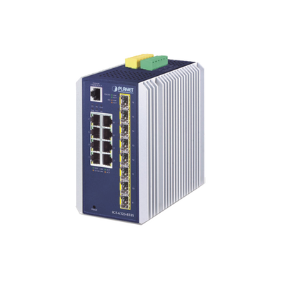Switch Industrial Administrable Capa 3, 8 Puertos Etherrnet 10/100/1000T, 8 Puertos SFP de 1G/ 2.5G