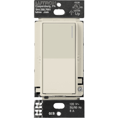Placa de pared 1 espacio, para atenuador (dimmer), apagador ó control remoto inalámbrico LUTRON.