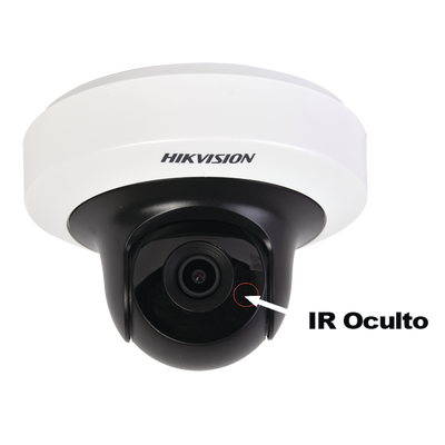 Mini Domo IP PT 5 Megapixel / 10 mts IR Inteligente / H.264+ / MicroSD 128GB / Interior / PoE / Lente 2.8 mm