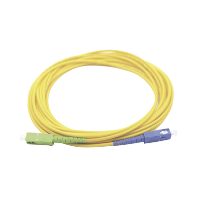 Jumper de Fibra Óptica Monomodo SC/UPC-SC/APC Simplex, Color Amarillo 3 Metros (9.84 Pies)