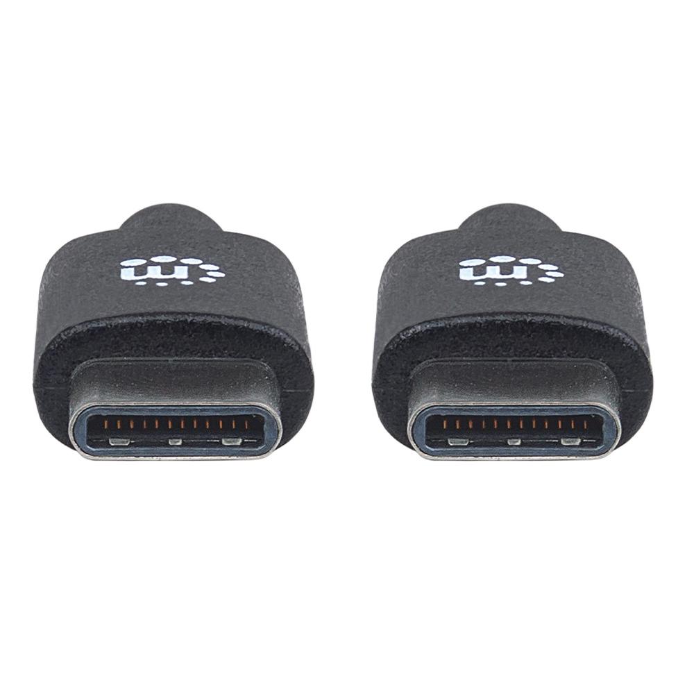 CABLE USB-C MANHATTAN CM-CM 1.0 MTS NEGRO 353342