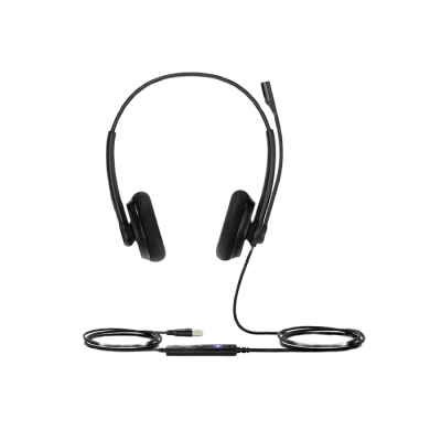 Diadema USB Yealink UH34 Lite Dual con Almohadillas Suaves y Certificación Microsoft Teams