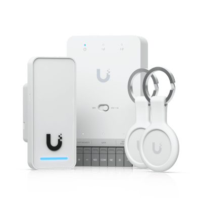 Kit de Inicio UniFi Access G3 / Gestión de Accesos para Puertas / Lectores y Teclados NFC / PoE++ / Certificaciones CE, FCC, IC, UL