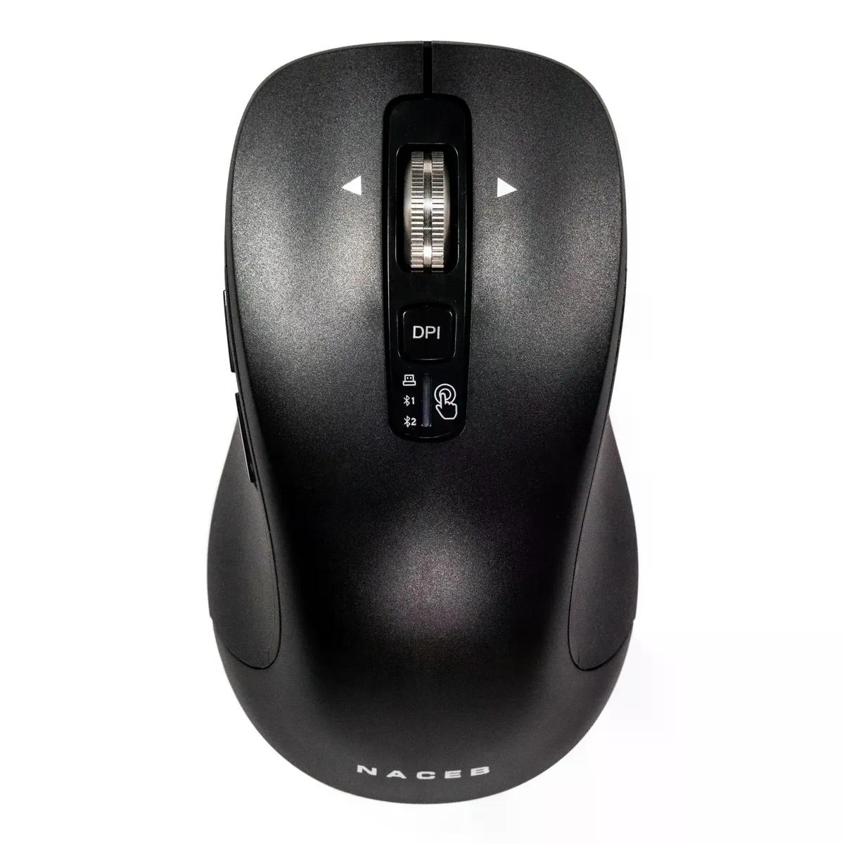 MOUSE NACEB ES1 INALAMBRICO OPTICO 3.200DPI RF INALAMBRICO/BLUETOOTH NEGRO
