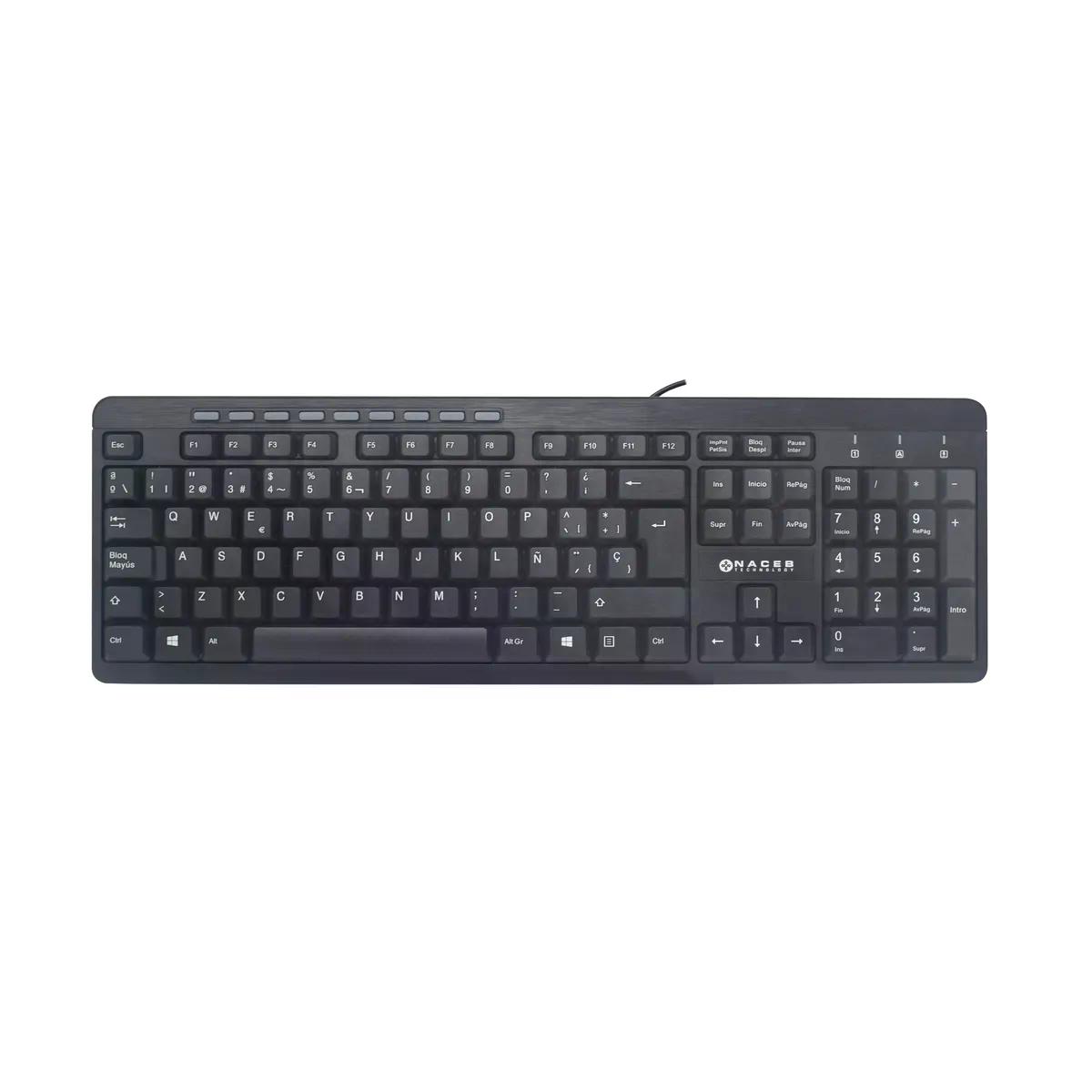 TECLADO NACEB NA 0109 ALAMBRICO USB NEGRO