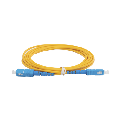 Jumper de Fibra Óptica Monomodo SC/UPC-SC/UPC Simplex de 3 Metros (9.84 Pies), 3mm