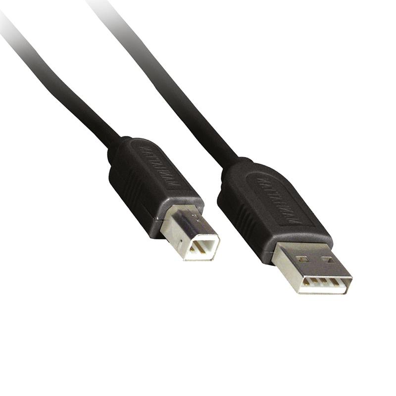 CABLE MANHATTAN USB A-B 1.8M NEGRO 342650