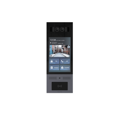 Frente de Calle Antivandálico IK10 / Incluye montaje / Administración 100% en la Nube / Notificación a APP / Llamada Telefónica / ANDROID / SIP / ONVIF /Reconocimiento Facial / QR y PIN para Visitas / IP66 / Bluetooth / NFC