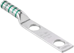 Zapata de compresión LCC600-12-6 para cal. 600 Kcmil, Doble barreno para tornillo prisionero de 1/2, Espaciado de orificios 44.5mm, 1 Pz