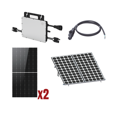 Kit Solar Interconexion  / 1kW  220Vca / Microinversores HOYMILES / Montaje Incluido  