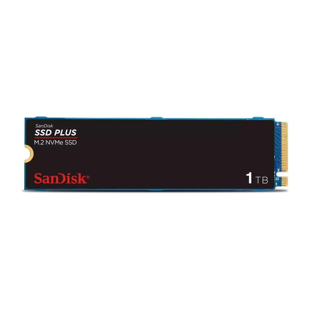 UNIDAD SSD SANDISK PLUS NVMe M.2 1TB PCIE 3.0 SDSSDA3N-1T00-G26)