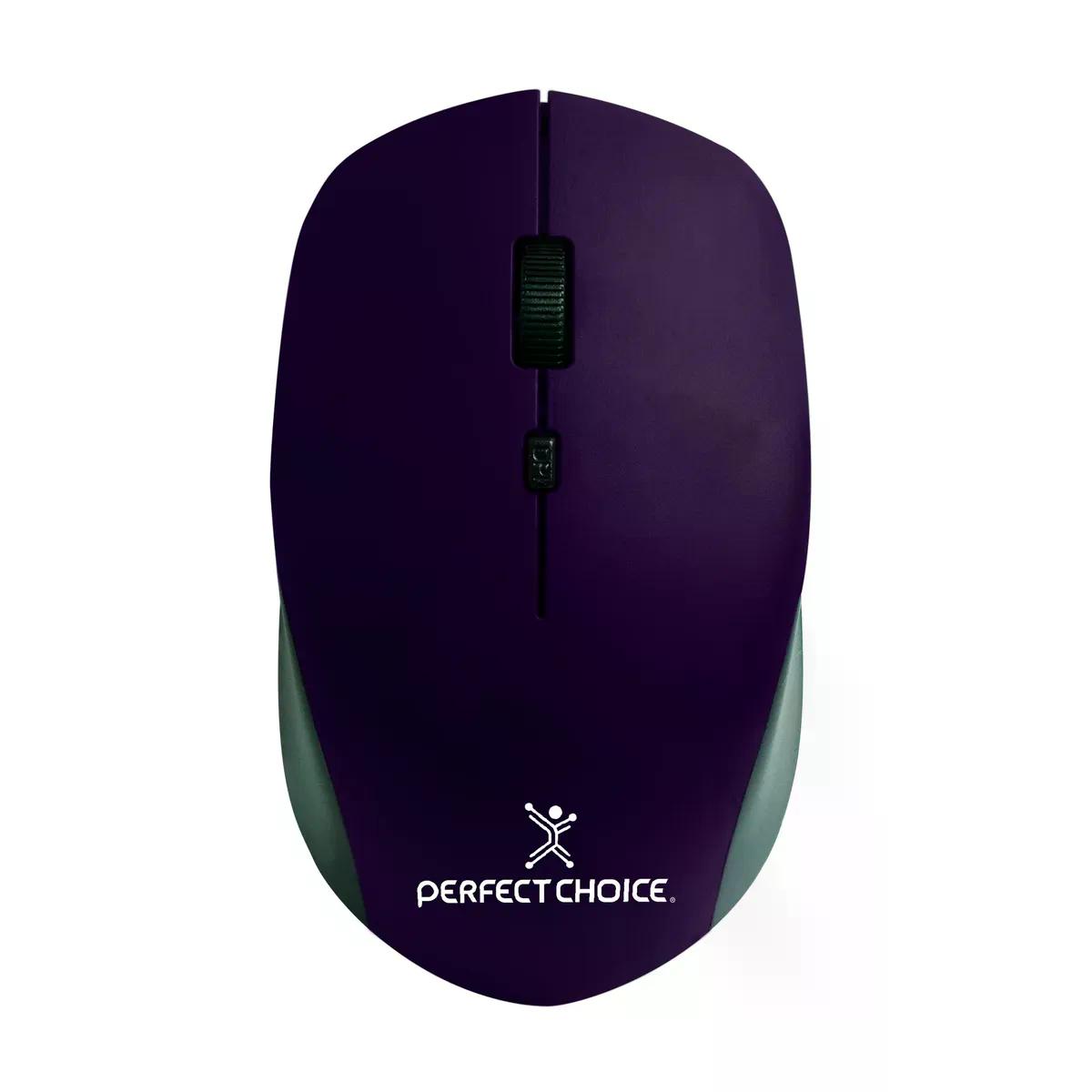 MOUSE PERFECT CHOICE ROOT PRO HASTA 1.600 DPI 4 BOTONES INALAMBRICO USB COLOR MORADO