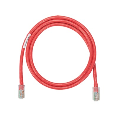 Cable de Parcheo UTP Categoría 5e, con Plug Modular en Cada Extremo - 4.3 Metros (14.11 Pies) - Rojo