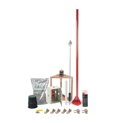 Kit Pararrayo con Accesorios para Protección de Diámetro de 200m.