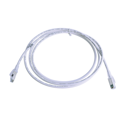Patch Cord Z-MAX Cat6A S/FTP, CM/LS0H, 2.13 Metros (7 Pies), Color Blanco, Versión Bulk (Sin Empaque Individual)