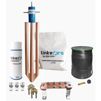 Kit de puesta a tierra LinkedPro, para protección de hasta 200 Amp.
