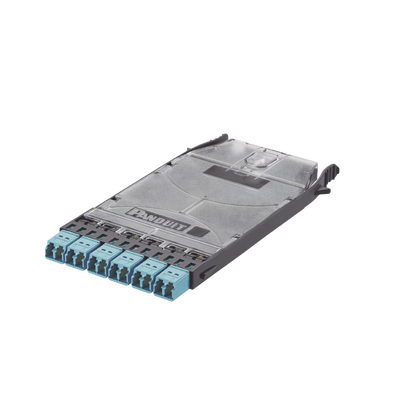 Cassette HD Flex? Con 6 Puertos LC Duplex (12 Fibras), Para Fibra Multimodo OM3, Color Azul