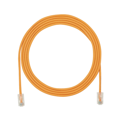 Cable de Parcheo UTP Cat6A, CM/LSZH, Diámetro Reducido (28AWG), Color Naranja, 1.52 Metros (5 Pies)