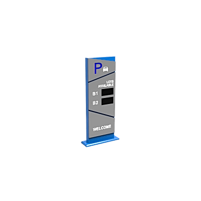 Pantalla Principal de Guía de Estacionamiento / 2 Módulos / Mensaje de Bienvenida / Uso con Aplicación de Guía de Estacionamiento