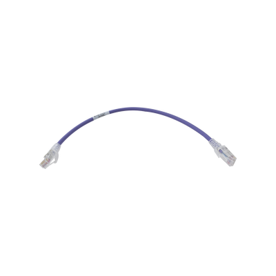 Patch Cord MC6 Modular Cat6 UTP, CM/LS0H, 0.3 Metros (1 Pie), Color Violeta