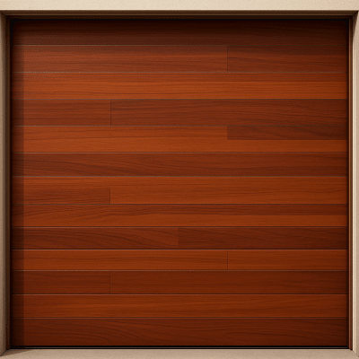 Puerta de Garage de Alta Calidad / Estilo Americano / Acabado Laminado PREMIUM / Color Madera Clara / 20x9 Pies.