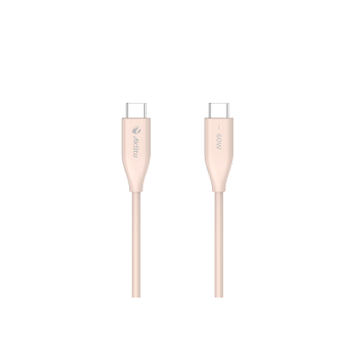 Cable de Carga USB-C a C / 1.5 Metros (4.92 Pies) / Tecnología GaN (Nitruro de Galio) / Fast-Charging / Potencia 60W / Velocidad Transferencia 480 Mbps / Material Silicona No Tóxica / Conector Aluminio Anodizado