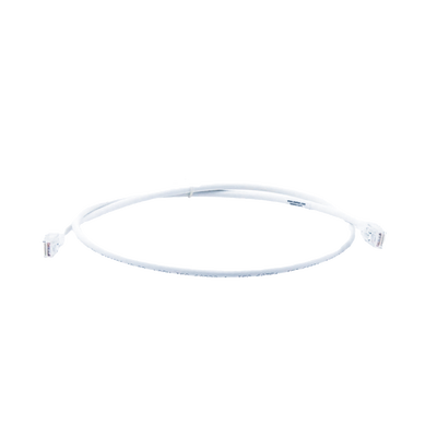 Patch Cord MC6 Modular Cat6 UTP, CM/LS0H, 0.91 Metros (3 Pies), Color Blanco, Versión Bulk (Sin Empaque Individual)