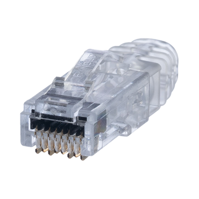 Plug RJ45 Cat6 de 3 Piezas, Para Cable UTP de Calibre 23-24 AWG, Chapado en Oro de 50 micras, Paquete de 100 Piezas
