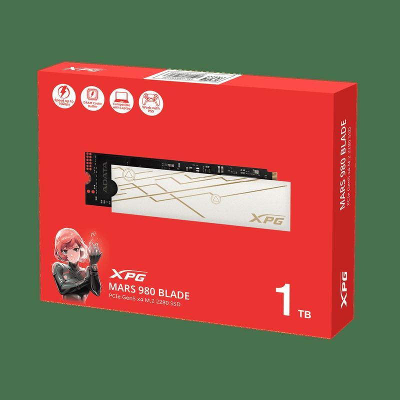 UNIDAD SSD M.2 XPG MARS 980 BLADE PCIE GEN 5X4 1TB (SMAR-980B-1TCS)