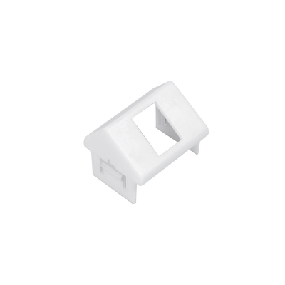 Adaptador para Placa de Pared CT, de una Salida, Angulado, Color Blanco