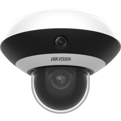 Mini Domo PanoVu 4 Megapixel / 1 PTZ 4X Zoom + 3 Lentes Panorámicos 360° / H.265 / 10 mts IR / Uso en Interior / PoE+ / dWDR / Micro SD