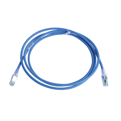 Patch Cord Z-MAX Cat6A S/FTP, CM/LS0H, 2.13 Metros (7 Pies), Color Azul, Versión Bulk (Sin Empaque Individual)