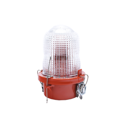 Luz de Obstáculo FAA Tipo L-810 / LED Rojo e Infrarrojo / Intensidad Baja / Consumo 12W / 120-240V AC / Intensidad 32.5 CD / Haz Vertical 10° / Cobertura 360° / Base Valox™ / IP65