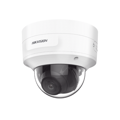 Domo IP 8 Megapixel (4K) / Lente Mot. 2.7 a 13.5 mm / 40 mts IR EXIR / Exterior IP66 / IK10 / DARKFIGHTER / Audio y Alarma I/O / PoE+ / ONVIF / Micro SD / 4 Analíticos: AcuSense, Deteccion Facial, Conteo de Personas por Cruce y Zona