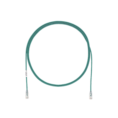 Cable de Parcheo TX6, UTP Cat6, Diámetro Reducido (28AWG), Color Verde, 9.14 Metros (30 Pies)