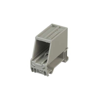 Adaptador de 1 Puerto, Para Conectores Tipo Mini-Com, Blindado, Montaje en Riel Din Estándar de 35 mm (1.38 Pulgadas), Color Gris Internacional