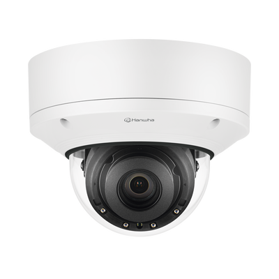 Cámara IP Domo Antivandálica 5MP para interior / Extensor POE / Lente Motorizado 3.6 - 9.4mm / IR 50M / WDR 150db / H.265 & WiseStream II 
