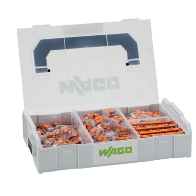 Kit de Bornas de Conexión L-BOXX Mini / Serie 221 / 4 mm² / Transparente / Temperatura 85°C / 4-5 Conductores