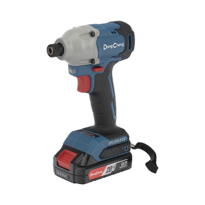 Atornillador de Impacto Inalámbrico 20V / Motor Brushless / Portabrocas Hexagonal 1/4 in / 90-180 Nm Torque / Batería 2.0Ah con Maletín