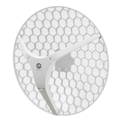 CPE para exteriores de largo alcance con Wi-Fi 6, ideal para enlaces punto a punto, disponible en una versión de 27 dBi (XL).