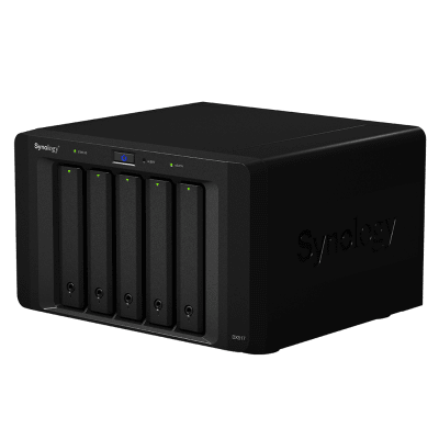 Unidad de Expansión Synology DX517 | 5 Bahías SATA HDD/SSD 3.5" y 2.5" | Puerto eSATA | Diseño Hot-Swap | Compatible con DS1517+ y DS1817+.